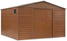 Metalen gereedschapshuis Malmo 3,4 x 3,2 m Winkel Boss bruin