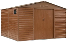 Metalen gereedschapshuis Malmo 3,4 x 3,2 m Winkel Boss bruin