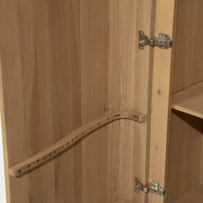Hoge Design Kast Eikenhout Naturel - 120x50x210cm.