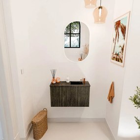 Mondiaz Joya DLux 70cm toiletmeubel shadow met wastafel faye rechts 1 kraangat lava
