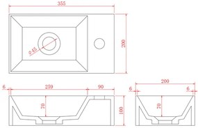 NJOY solid surface fontein 35.5x20cm mat wit inclusief clickwaste