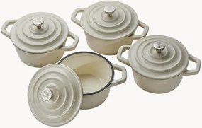 Mini cocottes Cili van gietijzer, 4 stuks