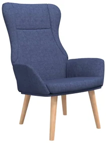 vidaXL Relaxstoel stof blauw