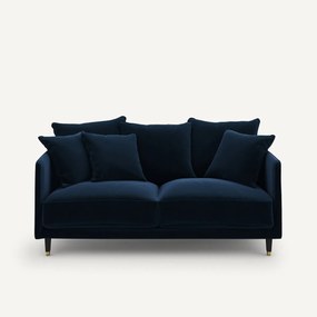 Compacte, rechte 3-bank van fluweel, LAZARE
