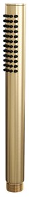 Brauer Gold Carving complete inbouw regendouche set 01 met 20cm douchekop, rechte muurarm en staafhanddouche geborsteld messing PVD