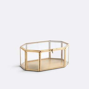 Vitrinekistje van glas en messing, Uyova