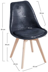 Pak 4 Synk Vintage Stoelen