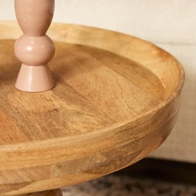 Starfurn Troy Ronde Bijzettafel Bruin Mangohout - 50 X 50cm.