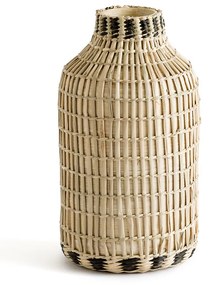 Decoratieve vaas in bamboe, H22 cm, Plooming