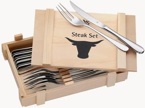 Steakbestekset Neutral, 6 personen (12-delig)
