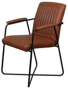 Eetkamerstoel - Henry - leer Vintage cognac