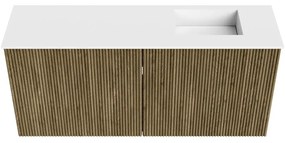 Mondiaz Joya 90cm toiletmeubel dusk met wastafel faye rechts 1 kraangat talc