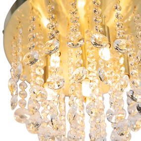 Klassieke plafondlamp goud met glas - Medusa Art Deco, Klassiek / Antiek G9 rond Binnenverlichting Lamp