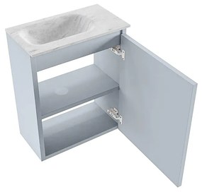 Mondiaz Ture DLux toiletmeubel 40cm clay met wastafel opalo links zonder kraangat