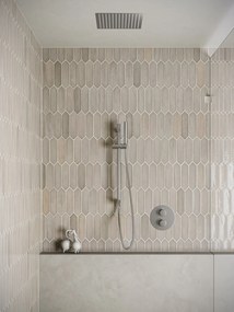 Saniclear Cube inbouw regendouche rond met inbouw douchekop 30x30cm, glijstang en staafhanddouche RVS