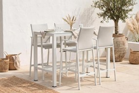 Barset 4 personen Aluminium/Outdoor textiel Wit Lifestyle Garden Furniture Rome/Brandon