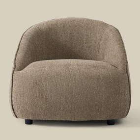 Taupe Fauteuil Met Ronde Rugleuning