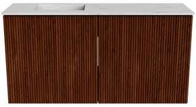 Mondiaz Joya DLux 80cm toiletmeubel ruby met wastafel faye links 1 kraangat opalo