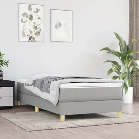 vidaXL Boxspringframe stof lichtgrijs 100x200 cm