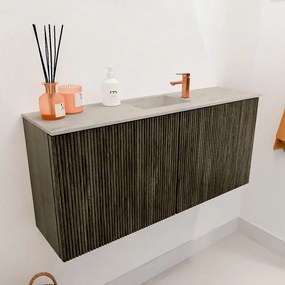 Mondiaz Joya DLux 90cm toiletmeubel shadow met wastafel faye midden 1 kraangat opalo