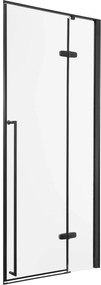 Kerra Long douchedeur zwart 80cm