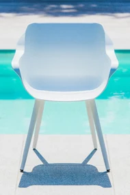 Hartman Sophie Studio dining armstoel - White - Alu poot