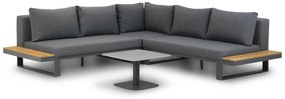 Hoek loungeset  Aluminium/Outdoor textiel/Aluminium/teak Grijs 5 personen Lifestyle Garden Furniture Club/Ralph