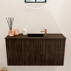 Mondiaz Joya 80cm toiletmeubel walnut met wastafel faye midden 1 kraangat urban