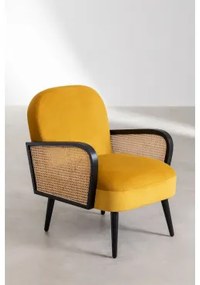 Fluwelen fauteuil Icon Mostaza - Sklum