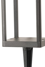 Staande buitenpaal donkergrijs 25 cm met dimlicht en sensor op solar - Sonne