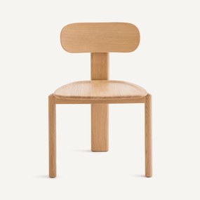 3-poot stoel, massief eiken, MARAIS, ontwerp Emmanuel Gallina