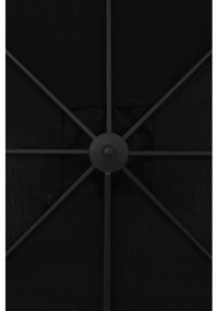 Garden Impressions Zweefparasol Hawaii Deluxe 300x300 - donker grijs - zwart