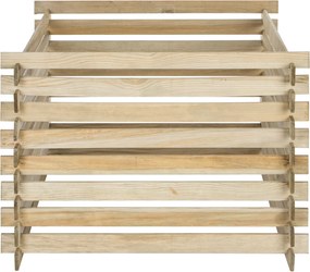 Practo Garden tuincomposter hout hout - Compostvaten en tuinovens - 100x100x70cm - 530 liter