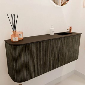 Mondiaz Joya 100cm toiletmeubel ronding links shadow met wastafel faye rechts 1 kraangat urban