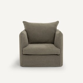 Fauteuil in dik stonewashed linnen, Neo Chiquito