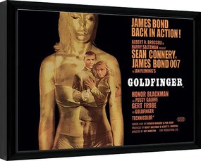 Ingelijste poster James Bond - Goldfinger - Projection