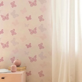 Noordwand Kids at Home Behang Butterfly roze 100114