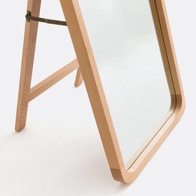 Spiegel op voet/psyche in beukenhout 50x150 cm, Alaria