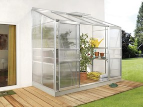 Vitavia Ida muurserre - 3,3m² - met 4 mm polycarbonaat - Aluminium