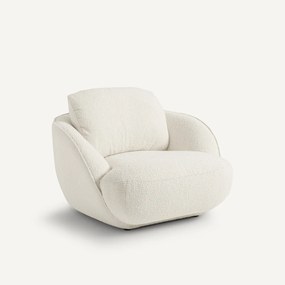 Ronde XL-fauteuil in bouclé, Alpine
