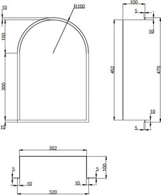 Hotbath &More inbouwnis toogmodel 30x45x10cm wit mat