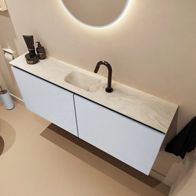 Mondiaz Ture DLux toiletmeubel 120cm clay met wastafel ostra midden met kraangat