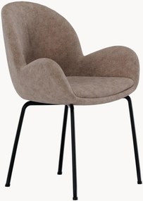 Gestoffeerde eetkamerstoelen Florensa met armleuningen, 2-delig