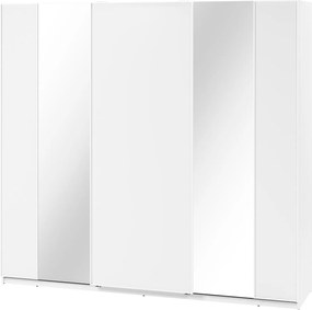 Kledingkast Fresno 138, Wit, 235x250x71cm, 254 kg, Kledingkast deuren: Schuivend