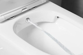 Sapho Paco randloos staand toilet met kraan en bidet spoeler 38x61x80cm wit