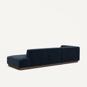 Linker hoekbank XL chenille fluweel, Jacopo