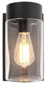 Moderne buitenwandlamp RVS zwart IP44 - Jarra