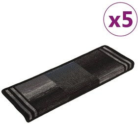 vidaXL Trapmatten zelfklevend 5 st 65x25 cm zwart en grijs