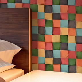 3D Houten Wandpaneel | Dark Pine | 30×30 cm | Wanddecoratie