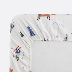 Hoeslaken in katoenen flanel omslag 25 cm, Schuss